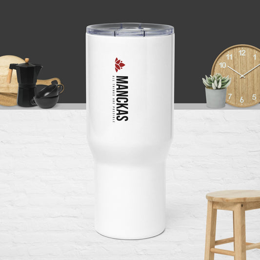 Travel mug with a handle
