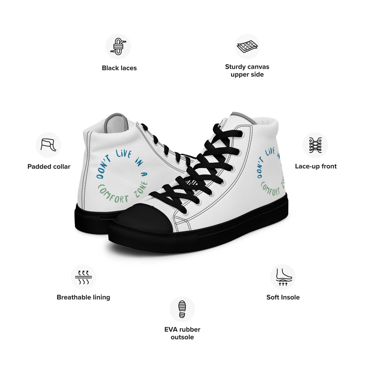 Women’s high top canvas shoes