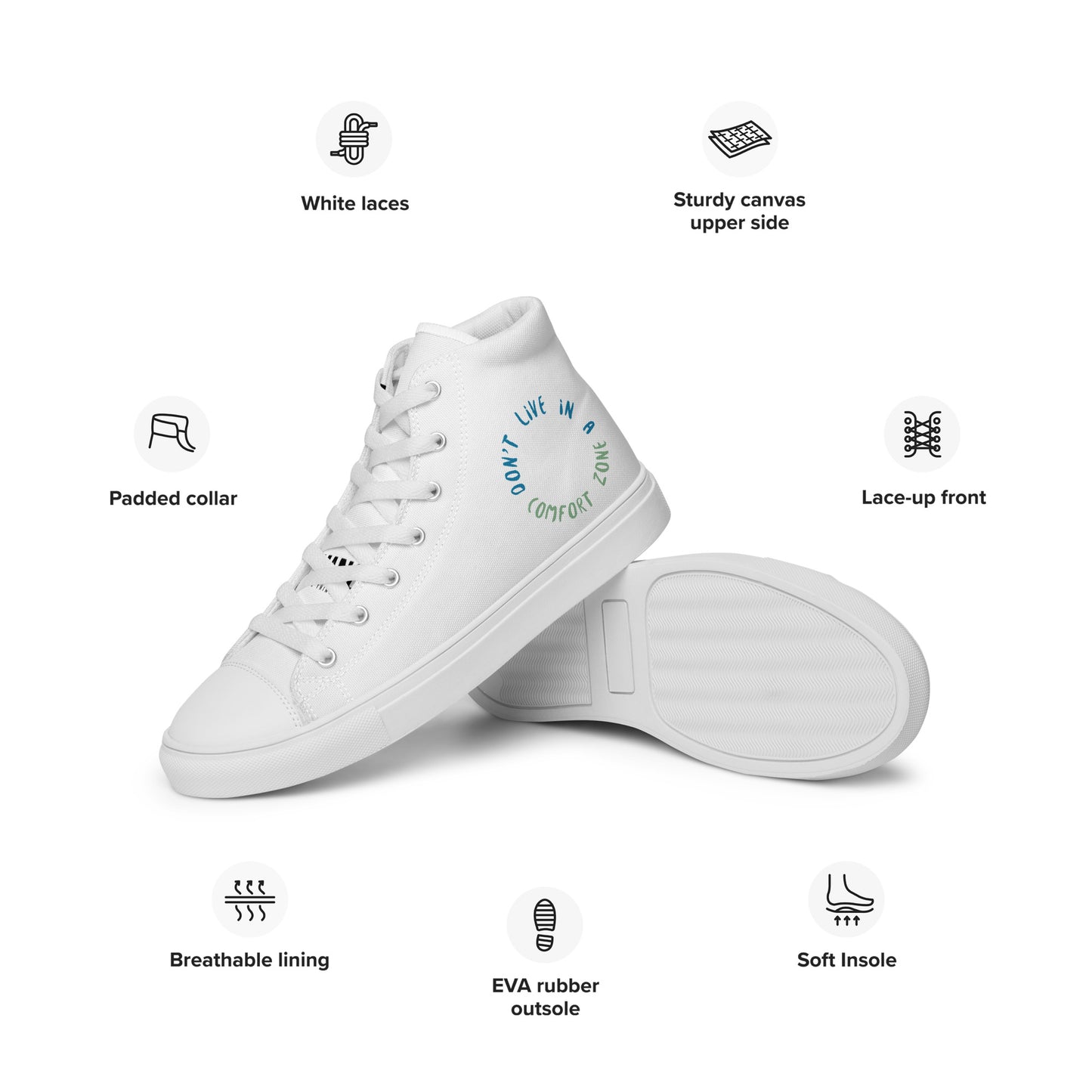 Women’s high top canvas shoes